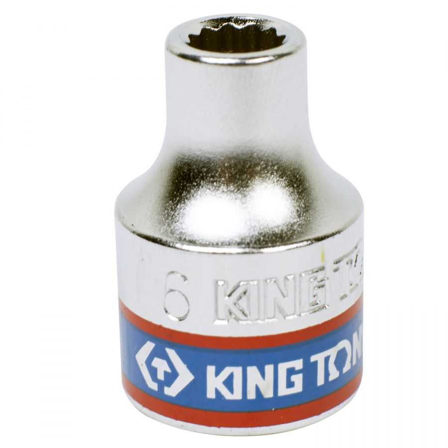 Головка торцевая стандартная двенадцатигранная 3/8", 6 мм KING TONY 333006M Торцевые головки стандартные фото, изображение