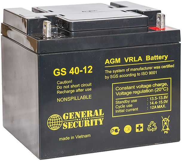 General Security GS 40-12 Аккумуляторы фото, изображение